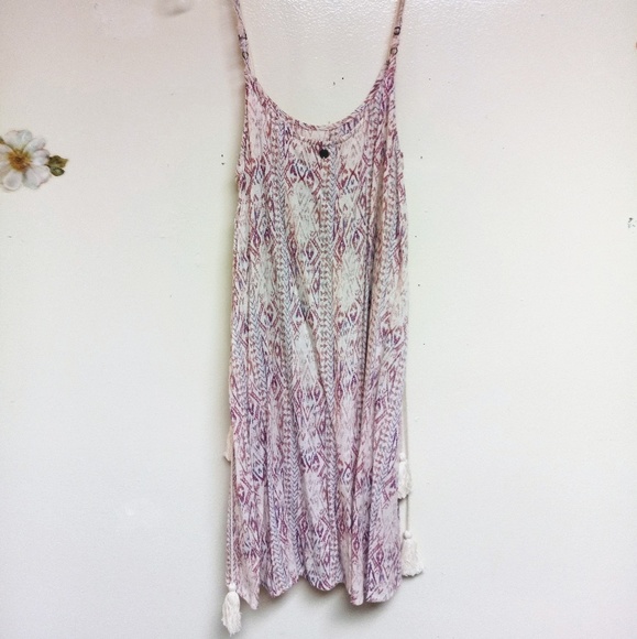 Billabong Side Tassels Multi Colored Dress - Picture 5 of 5